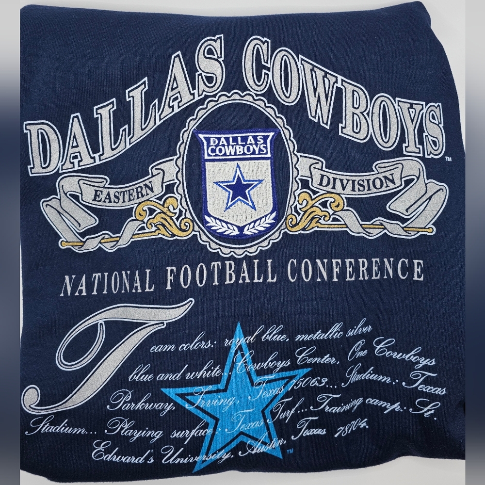 90's Nutmeg Dallas Cowboys,  Navy Sweatshirt, Size M